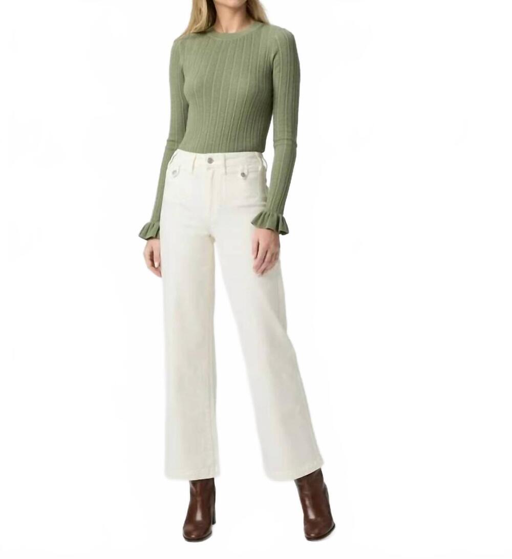 NEW PAIGE anessa wide leg jean in ecru